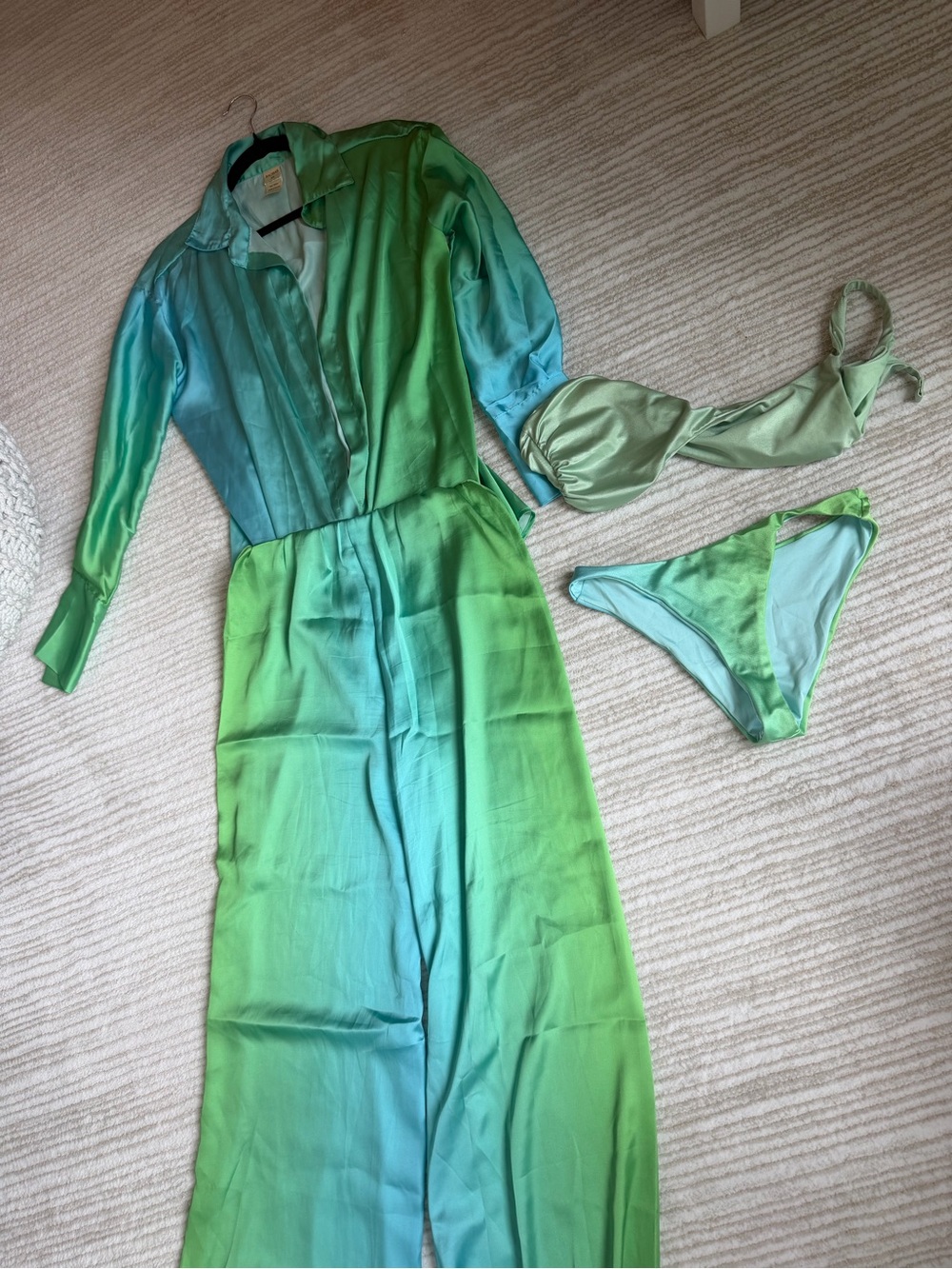 Baobab Collection Green and Aqua Bikini Set
